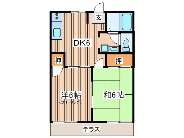 コ－ポ宮田Ｄの物件間取画像